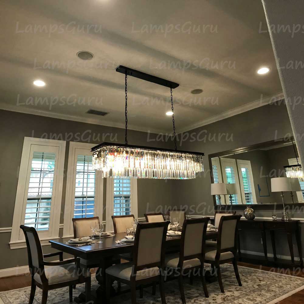 1920s Odeona Rectangular Chandelier 59"