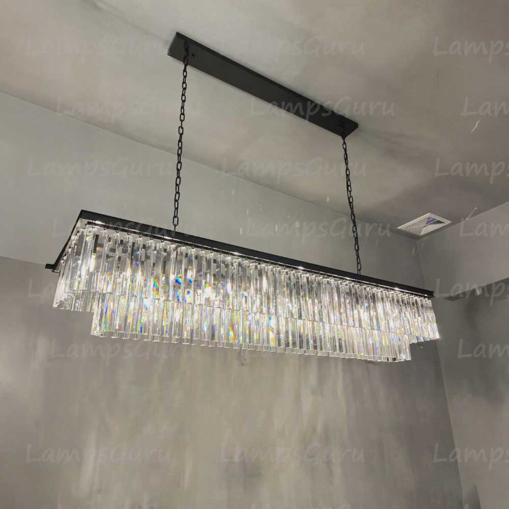 1920s Odeona Rectangular Chandelier 72"