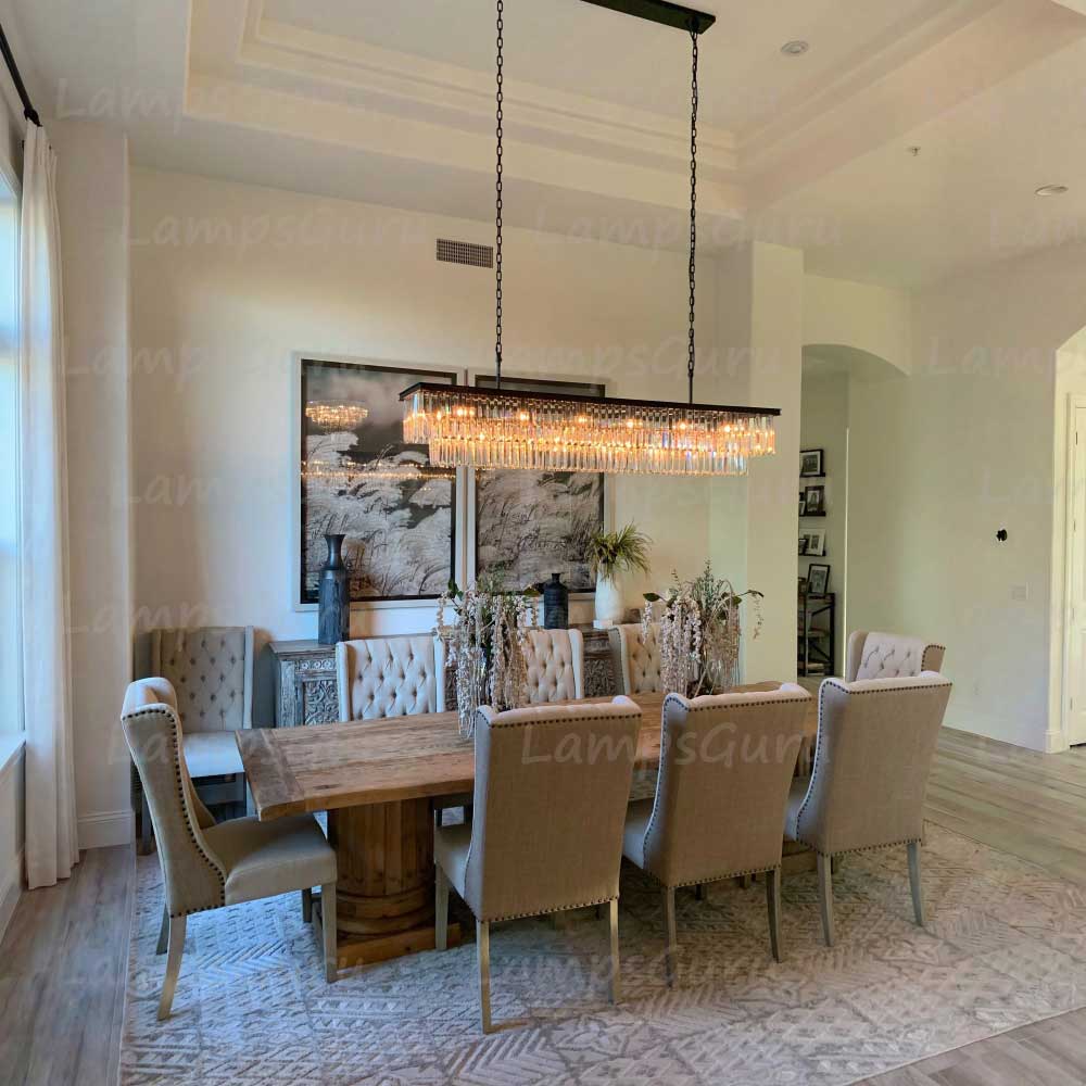 1920s Odeona Rectangular Chandelier 72"