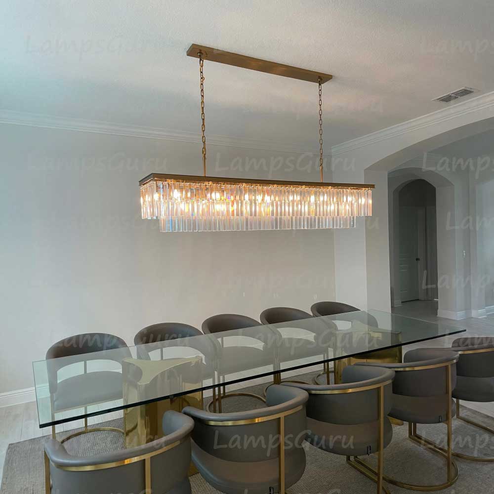 1920s Odeona Rectangular Chandelier 72"