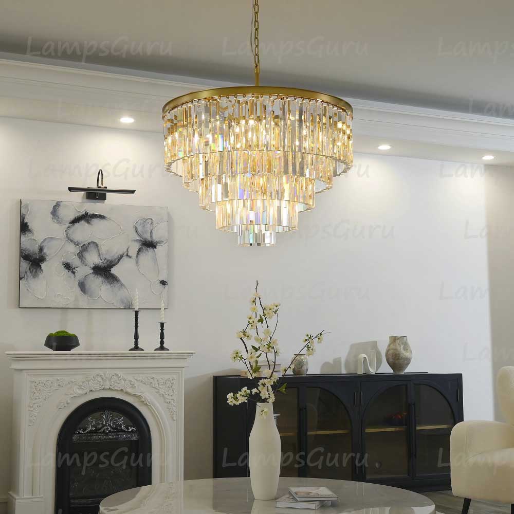 1920s Odeona Round Chandelier 32"