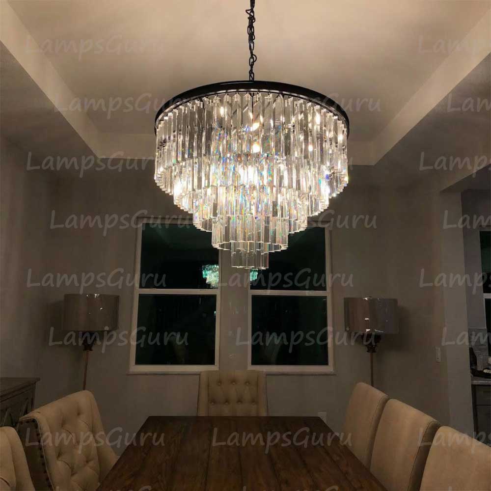 1920s Odeona Round Chandelier 32"