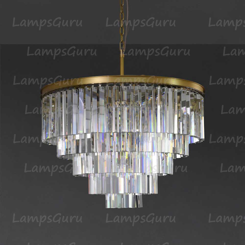 1920s Odeona Round Chandelier 32"