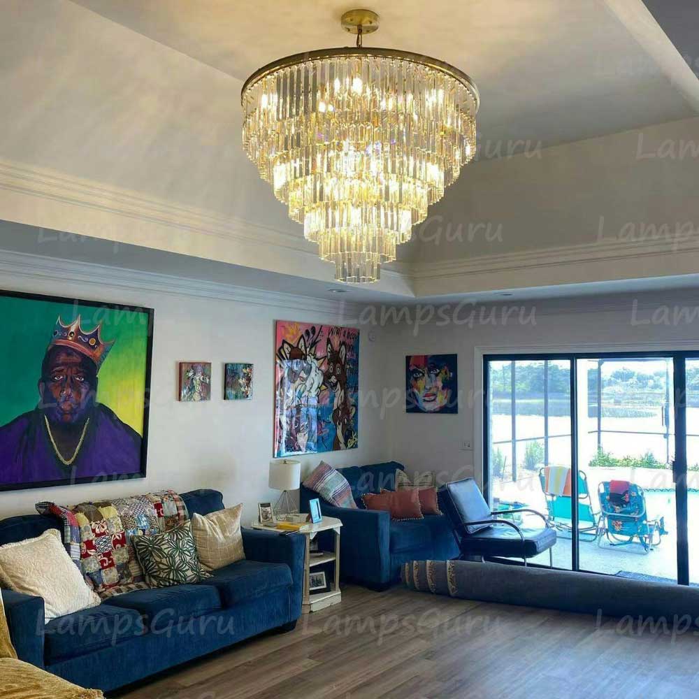 LG Odon Round Chandelier 44"