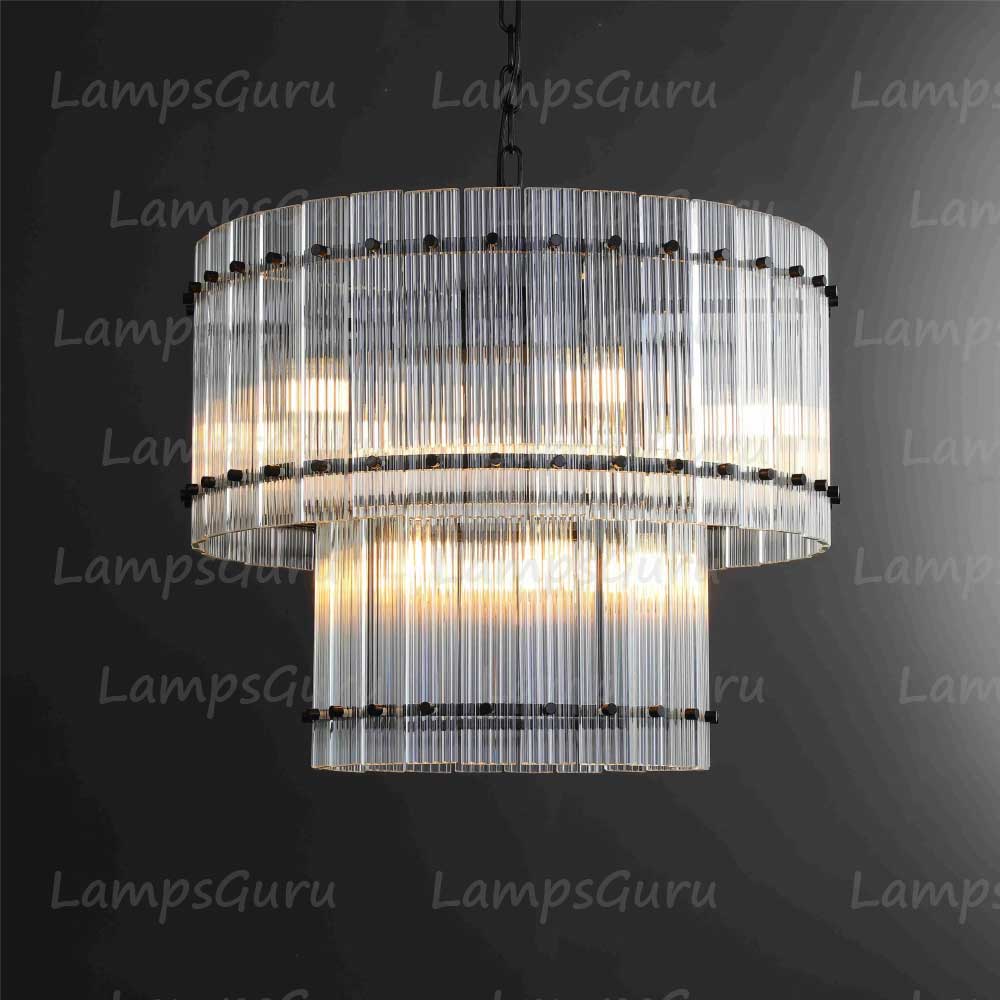 San Marcon Two Tier Round Chandelier 22"