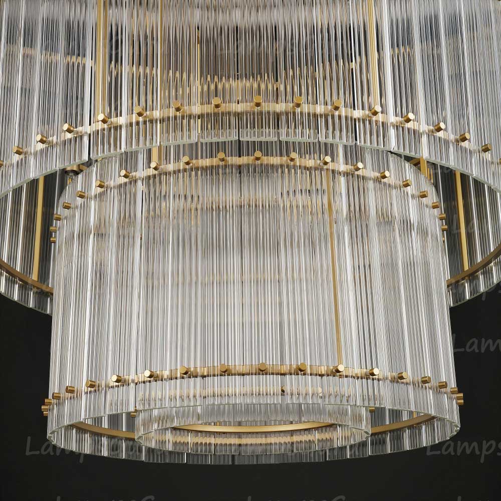 San Marcon Two Tier Round Chandelier 37"