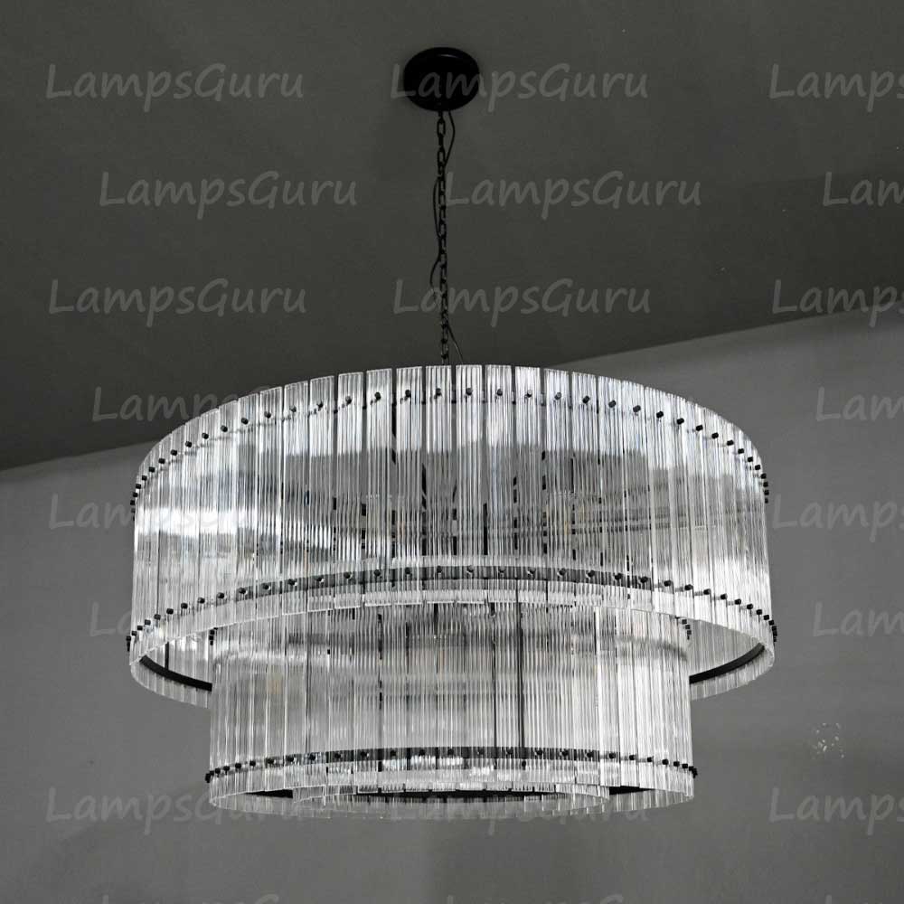 San Marcon Two Tier Round Chandelier 48"