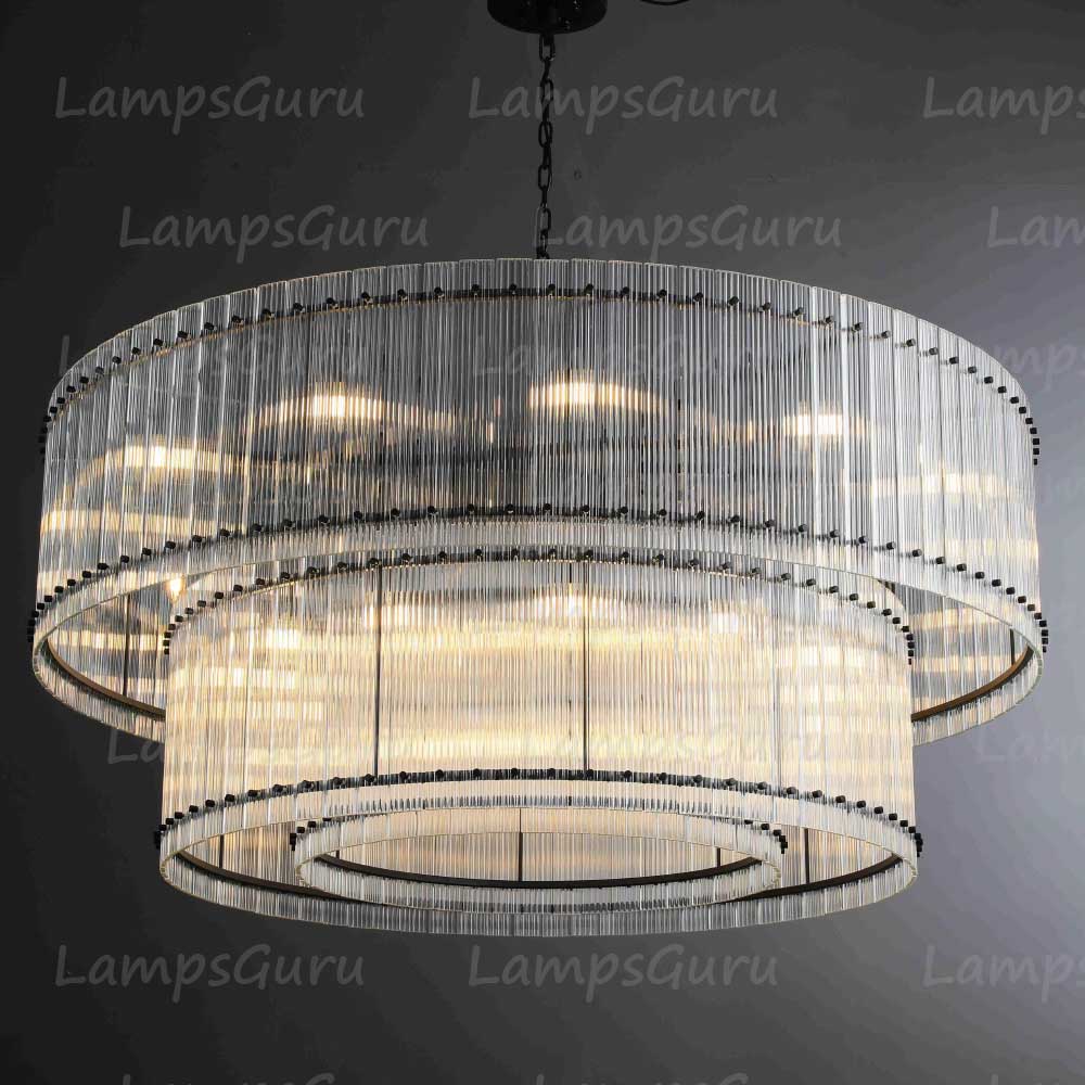 San Marcon 2 Tier Round Chandelier 60"