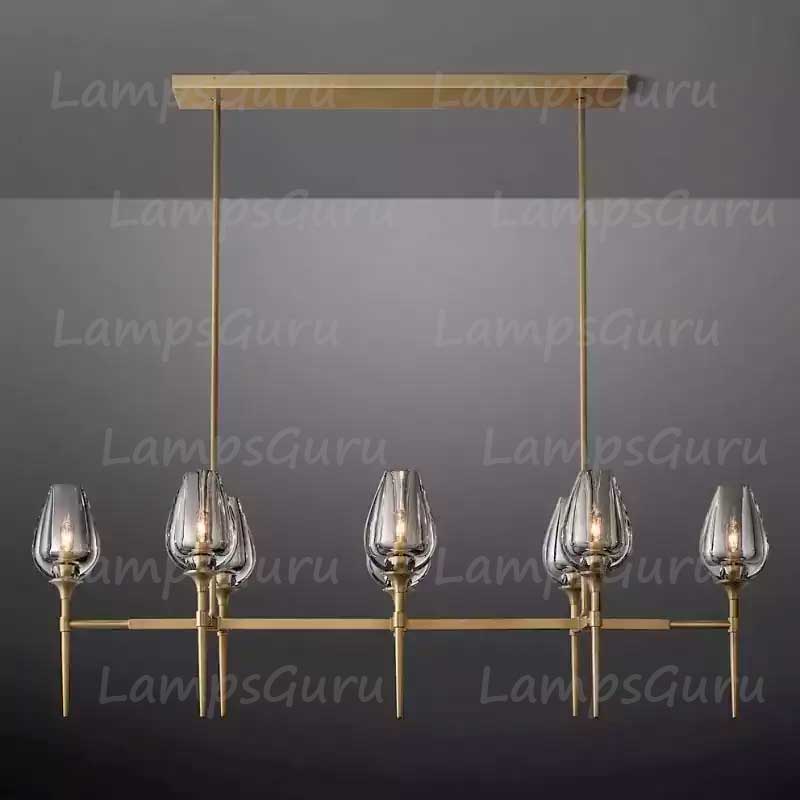 Tulipe Linear Chandelier 52"