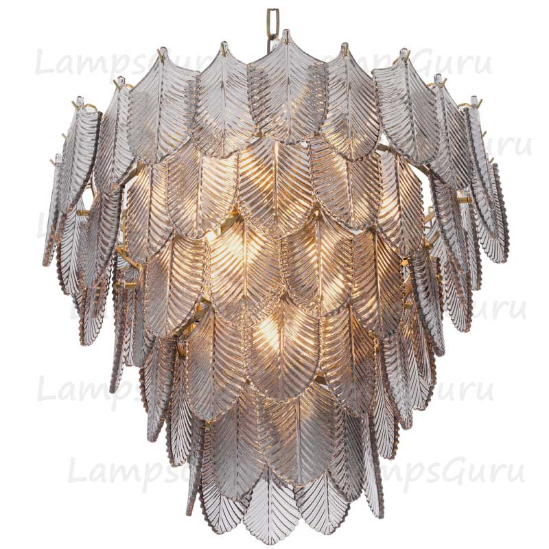 LG Verber Smoke Glass Round Chandelier
