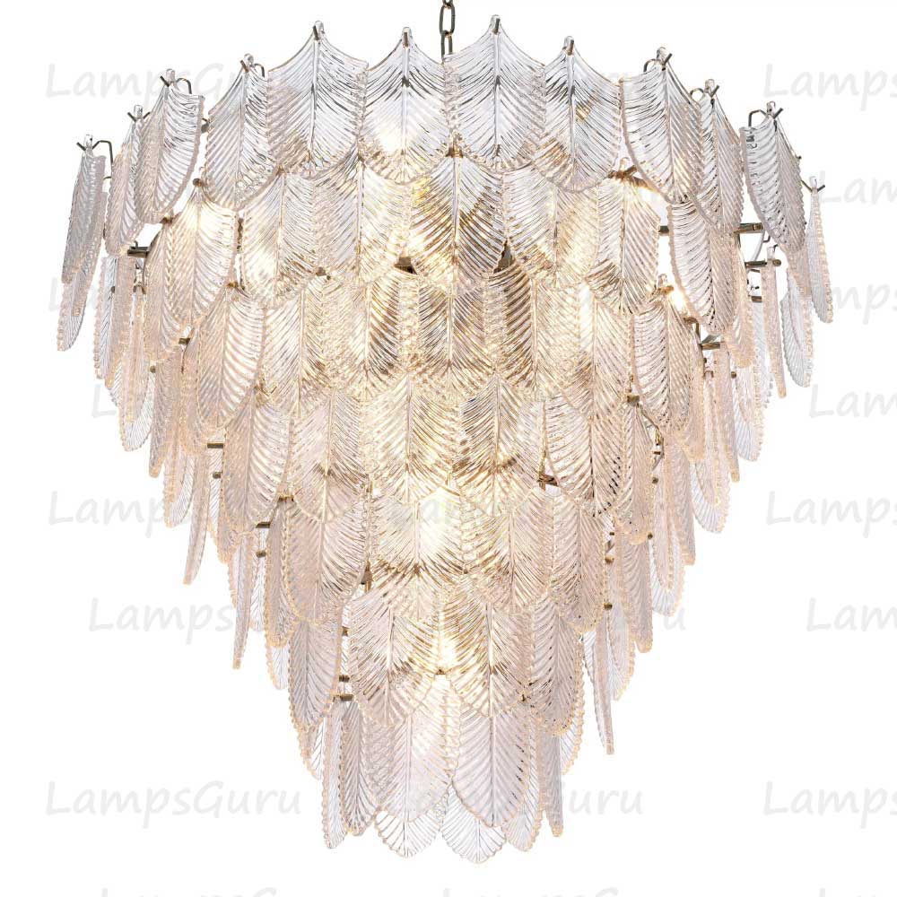 LG Verber Clear Glass Round Modern Chandelier