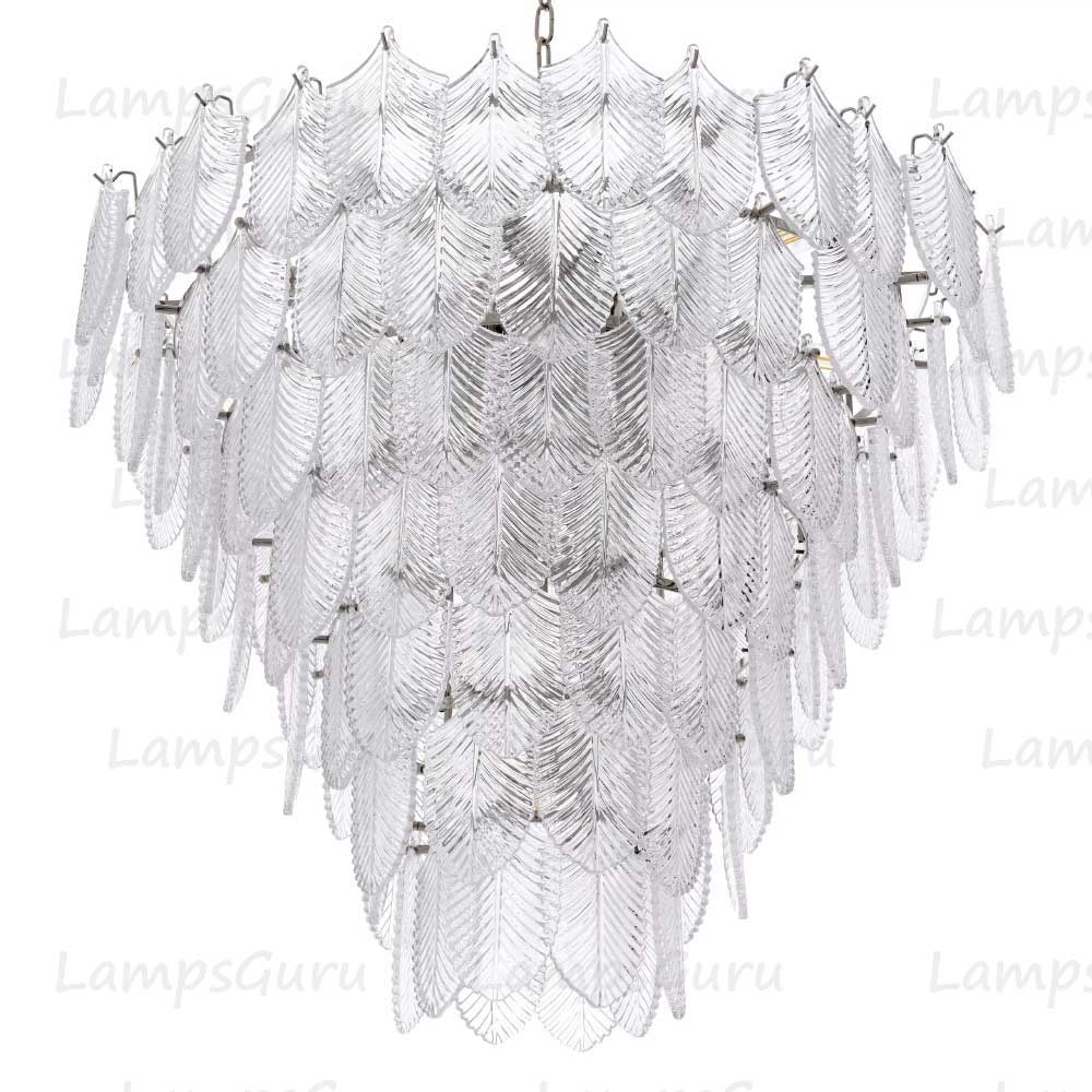 LG Verber Clear Glass Round Modern Chandelier