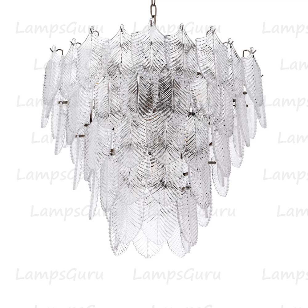 LG Verber Clear Glass Round Modern Chandelier