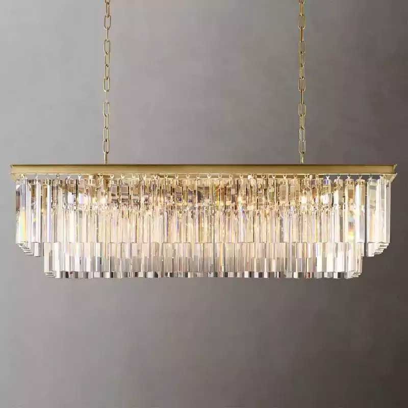 1920s Odena Rectangular Chandelier 49"