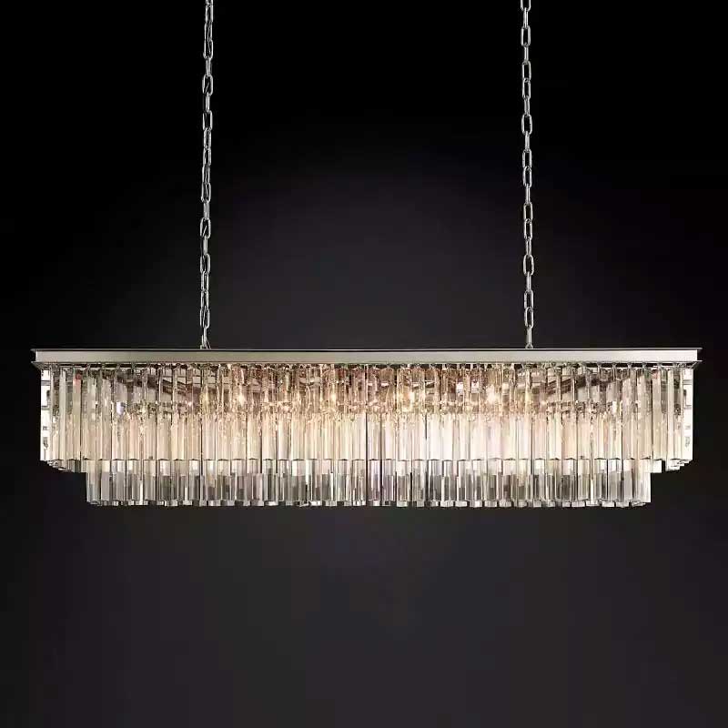 1920s Odena Rectangular Chandelier 59"
