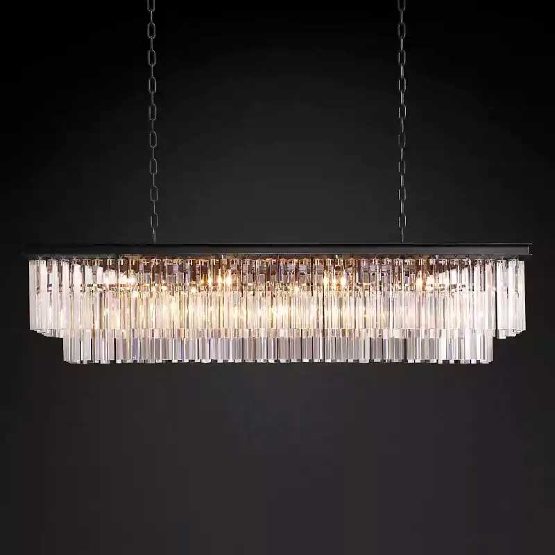 1920s Odena Rectangular Chandelier 59"