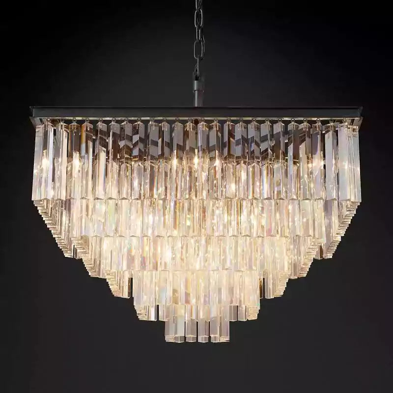 1920s Odena Square Chandelier 34"