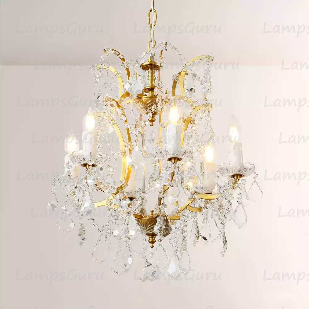 LG Rococon Crystal Round Chandelier 18"