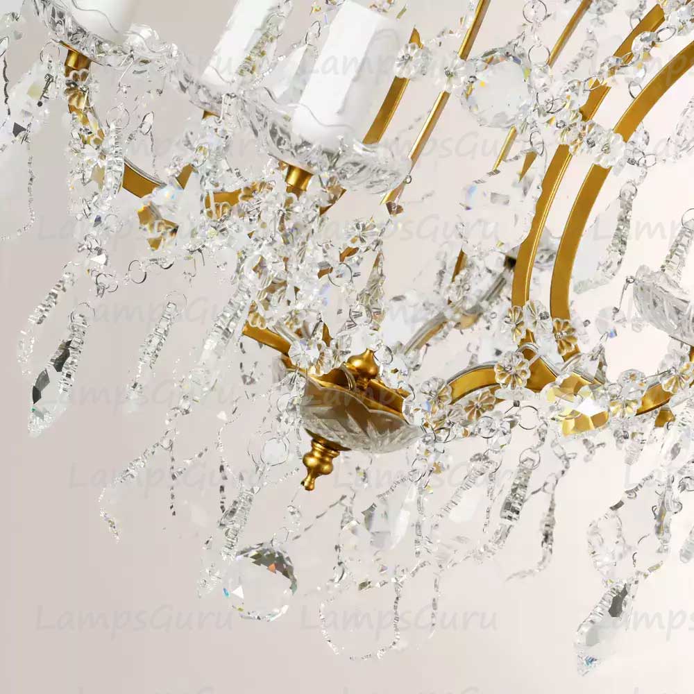 LG Rococon Crystal Round Chandelier 18"