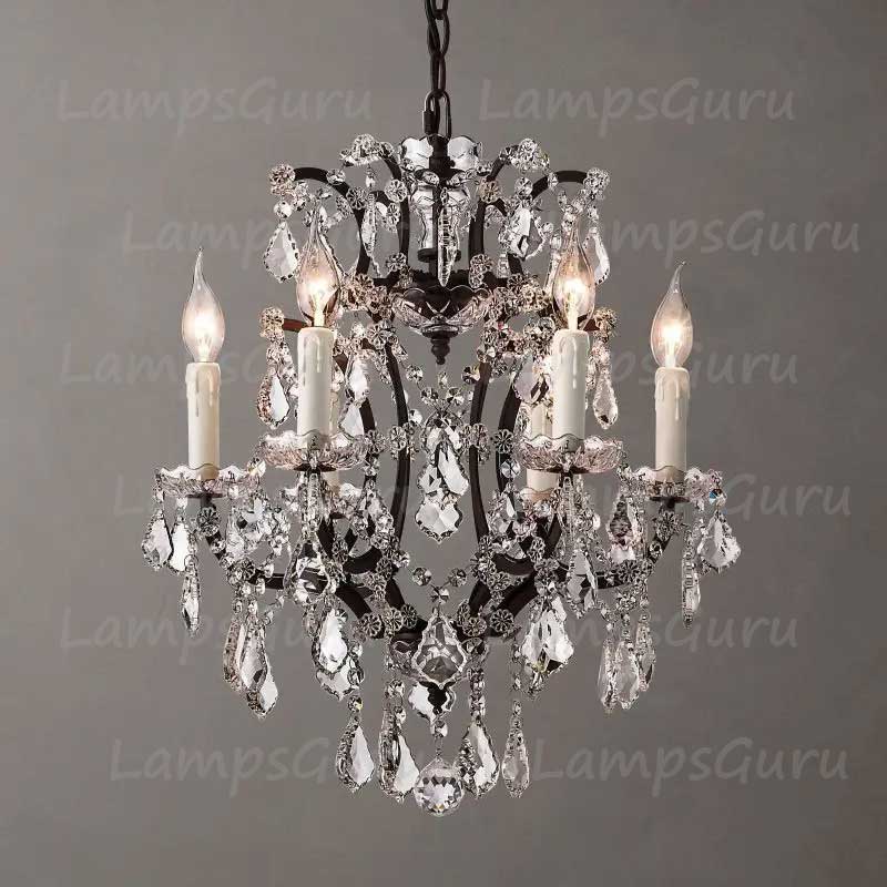 LG Rococon Crystal Round Chandelier 18"