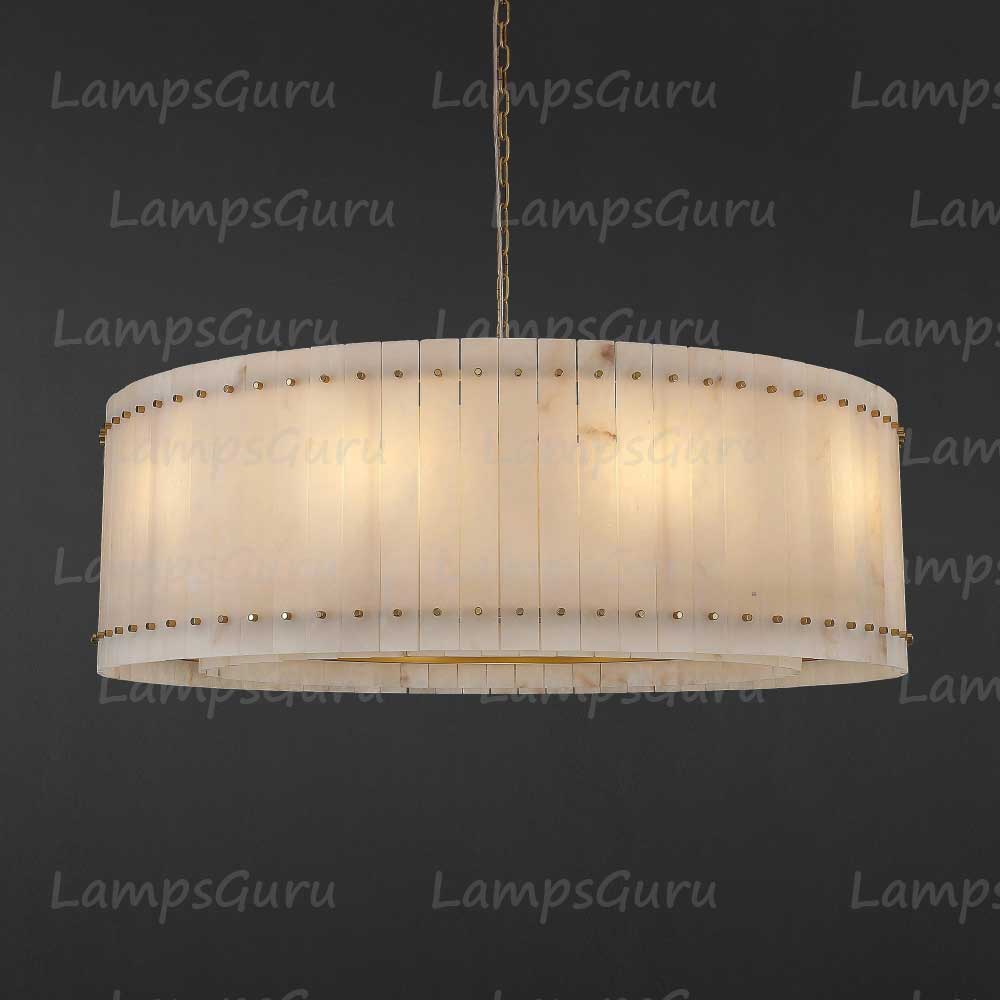 LG San Marko 48 Inch Alabaster Round Chandelier