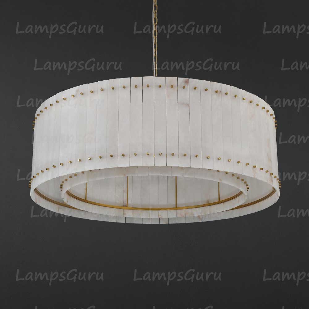LG San Marko 48 Inch Alabaster Round Chandelier