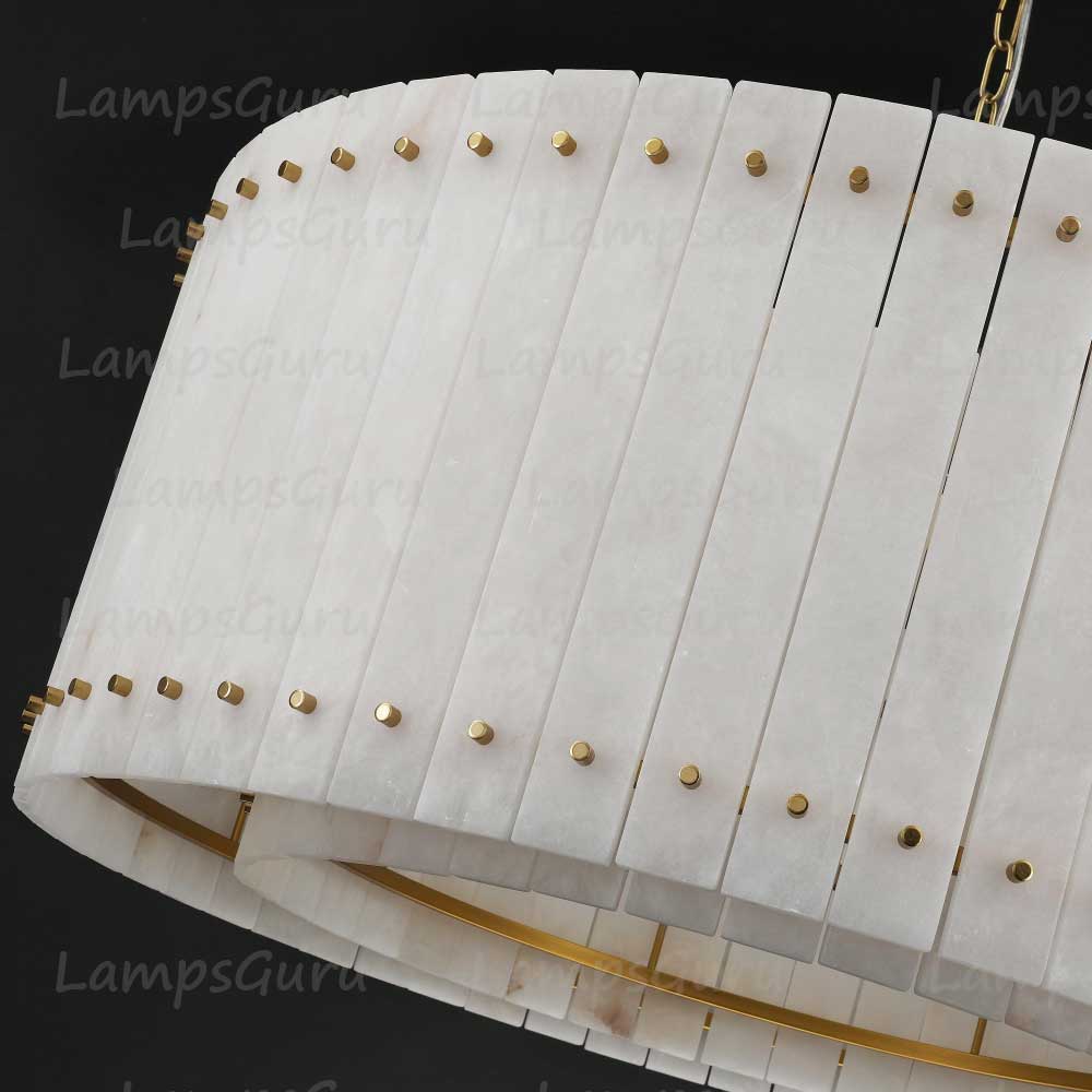LG San Marko 48 Inch Alabaster Round Chandelier