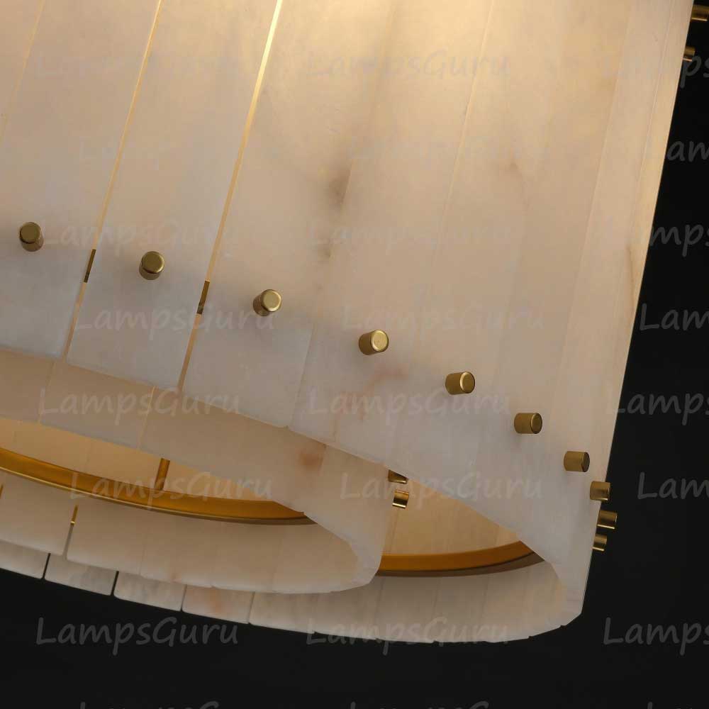 LG San Marko 22 Inch Alabaster Round Chandelier