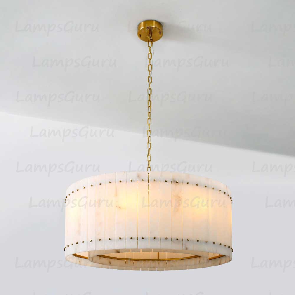 LG San Marko 37 Inch Alabaster Round Chandelier