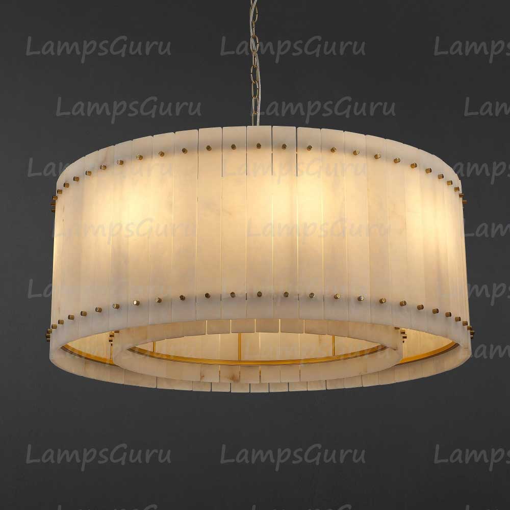 LG San Marko 37 Inch Alabaster Round Chandelier