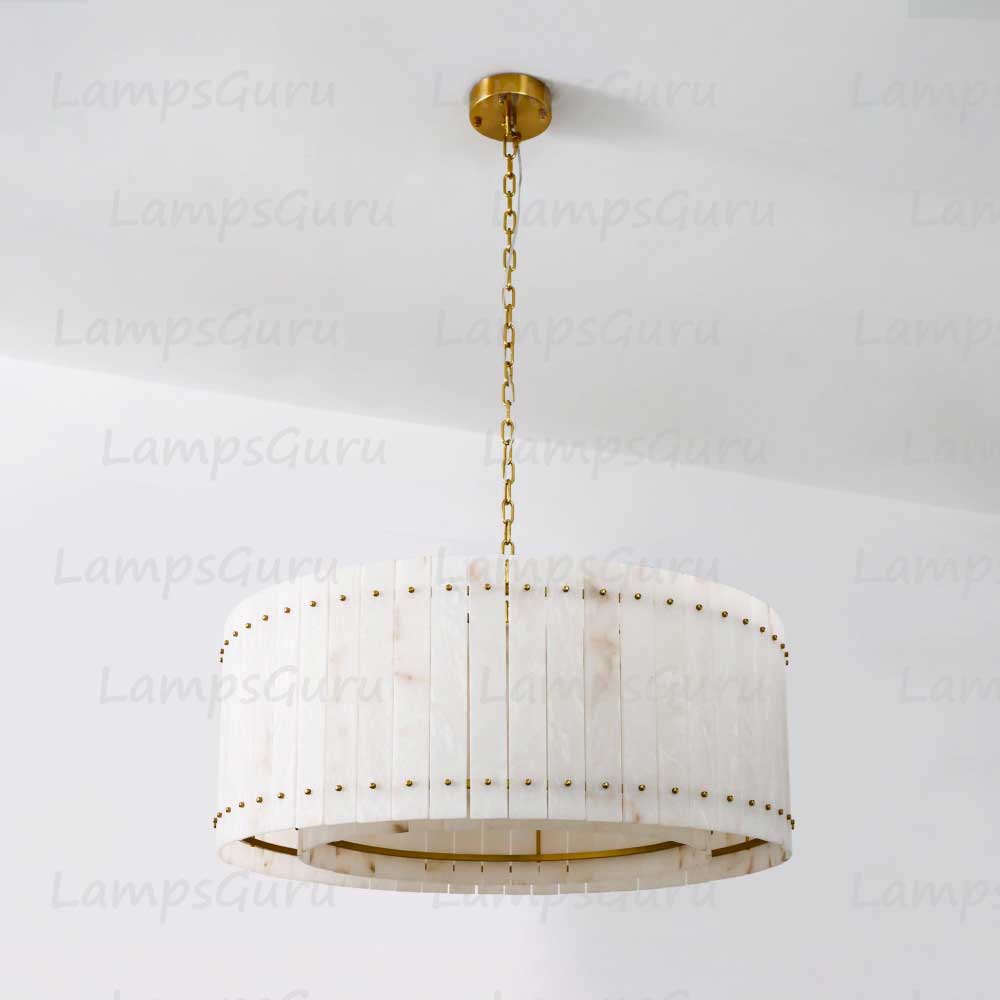 LG San Marko 37 Inch Alabaster Round Chandelier
