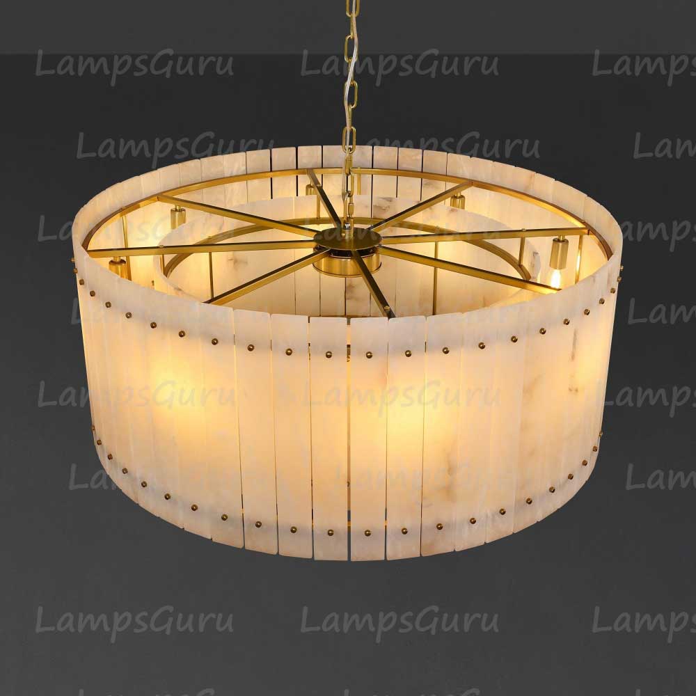LG San Marko 37 Inch Alabaster Round Chandelier