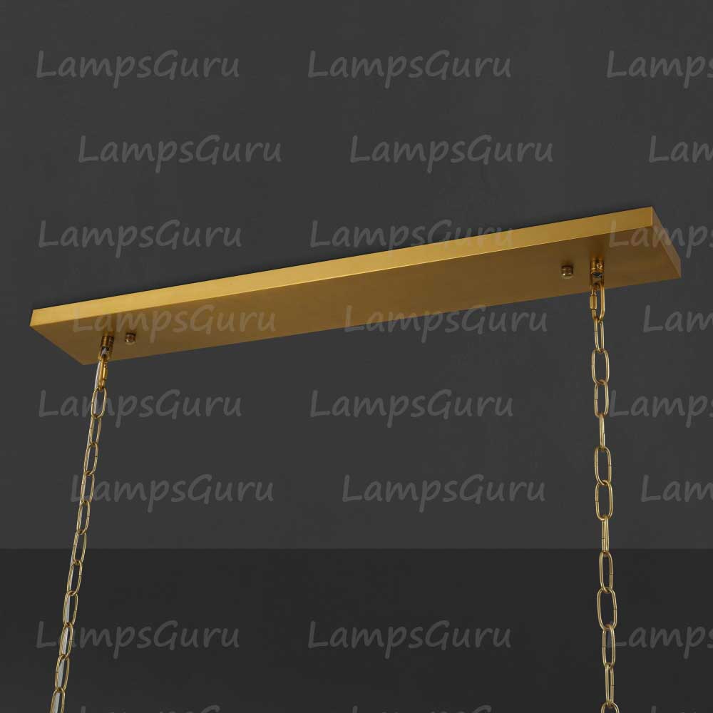 LG San Marko 72 Inch Alabaster Rectangular Chandelier