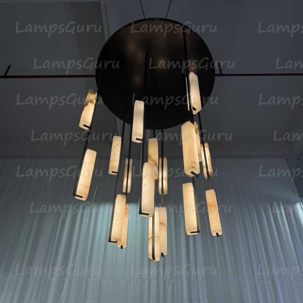 40 Inch Grand Alabaster Prism Cascading Chandelier - LG Audon