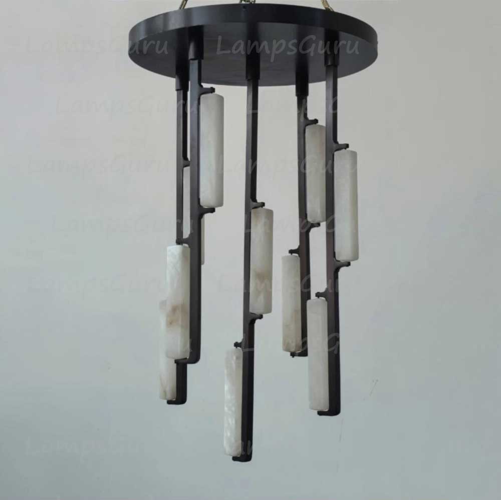 24 Inch Alabaster Prism Cascading Chandelier - LG Audon