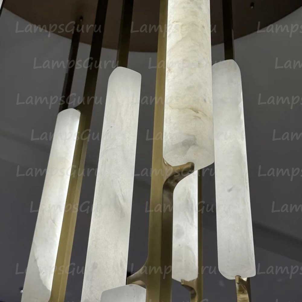 56 Inch Grand Alabaster Prism Cascading Chandelier - LG Audon