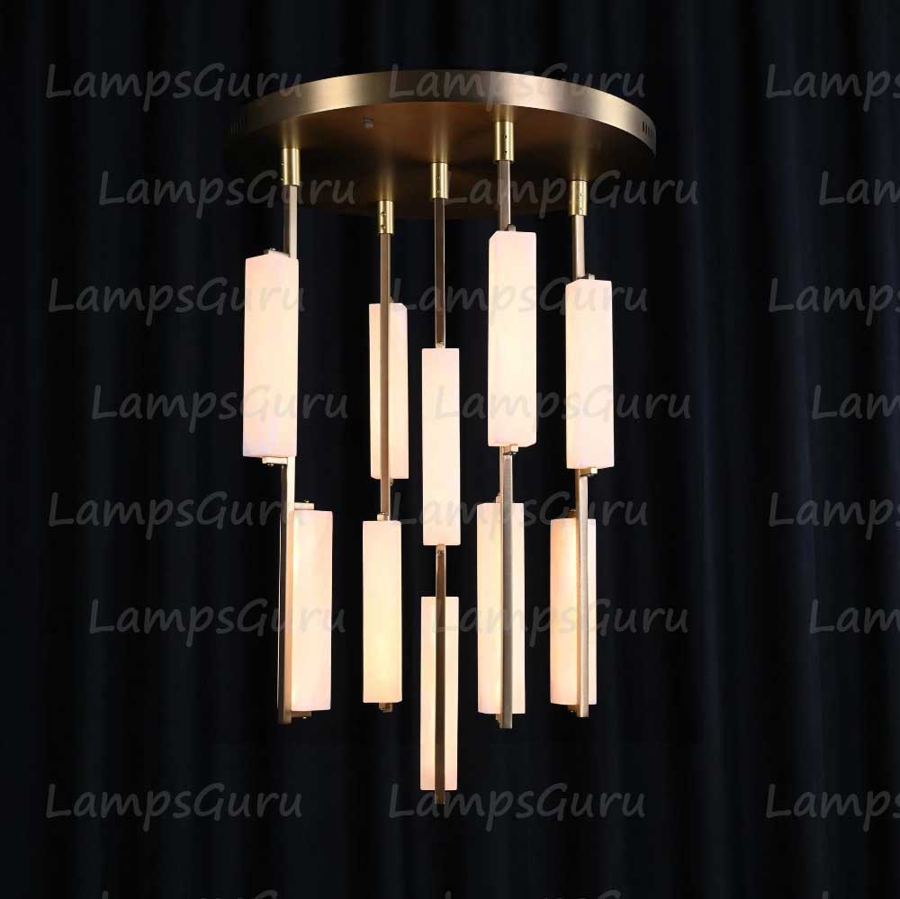 24 Inch Alabaster Prism Cascading Chandelier - LG Audon