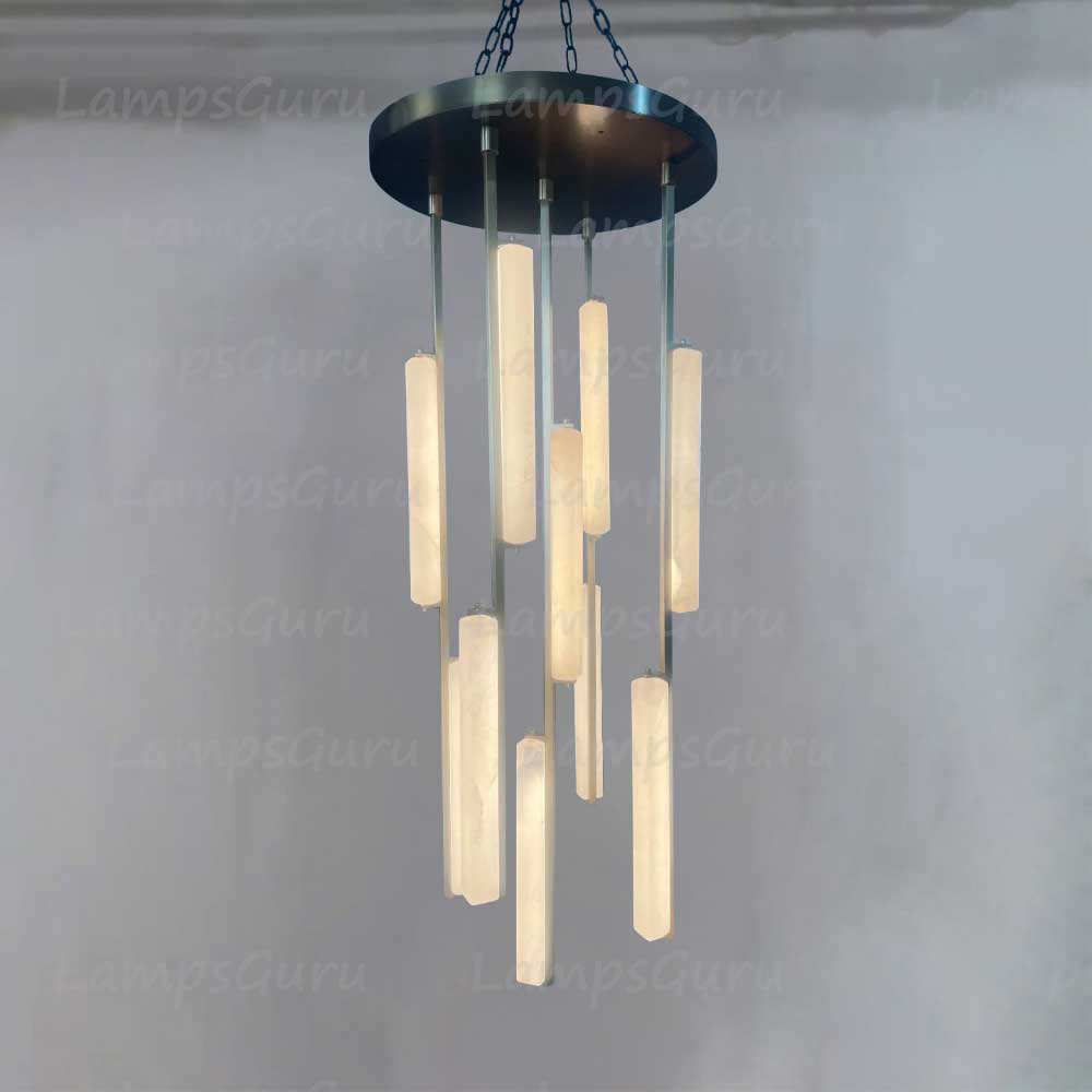 24 Inch Grand Alabaster Prism Cascading Chandelier - LG Audon