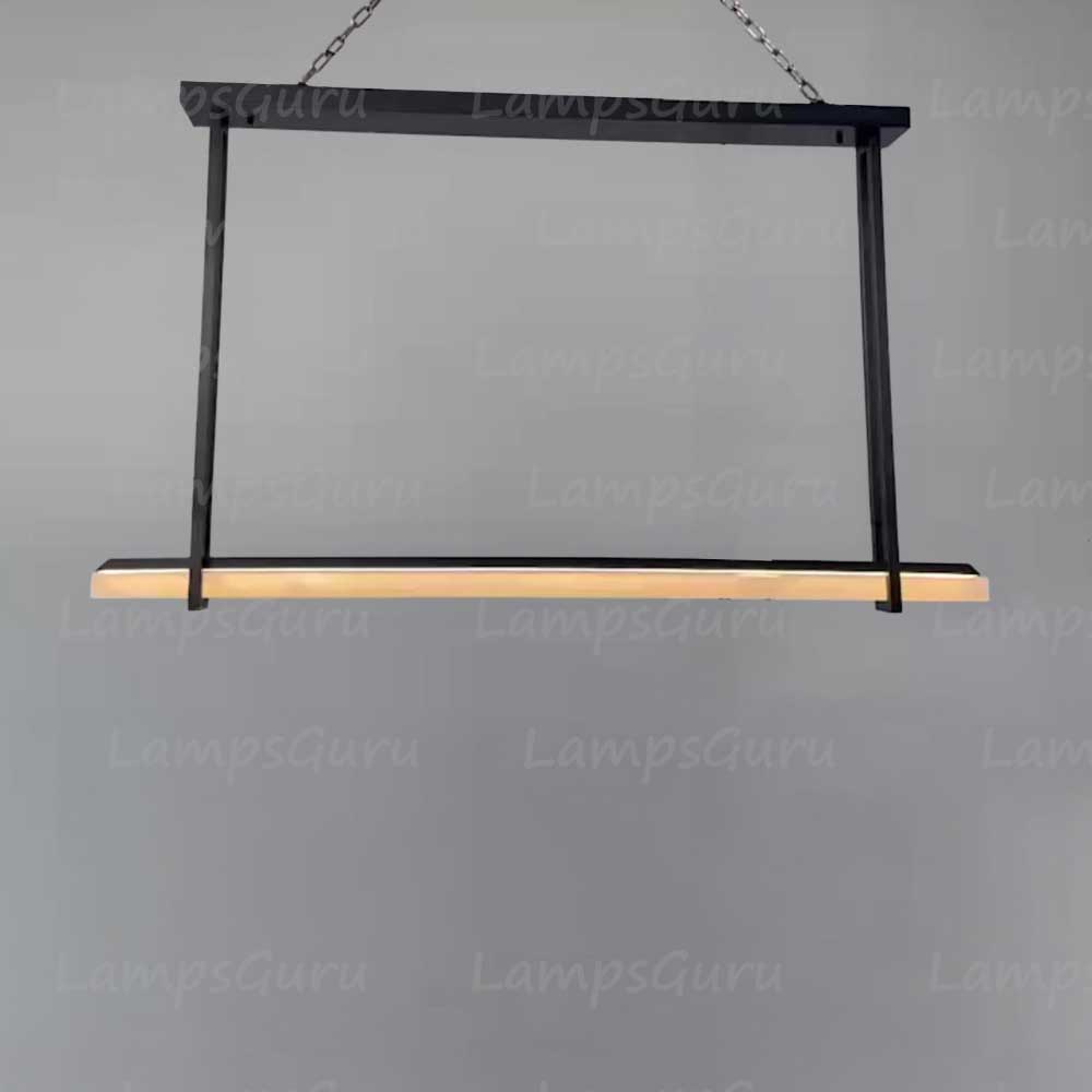 60 Inch Single Alabaster Bar Chandelier - LG Audon