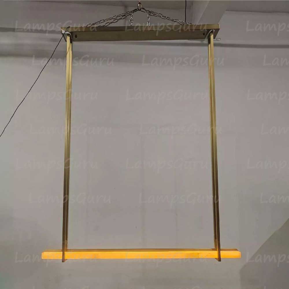 60 Inch Single Alabaster Bar Chandelier - LG Audon