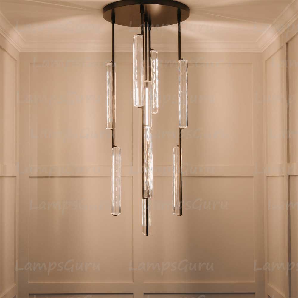 24 Inch Grand Crystal Prism Cascading Chandelier - LG Audon