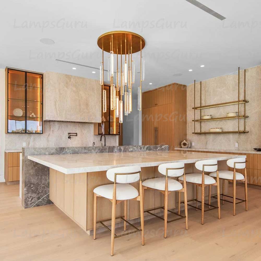 40 Inch Grand Crystal Prism Cascading Chandelier - LG Audon