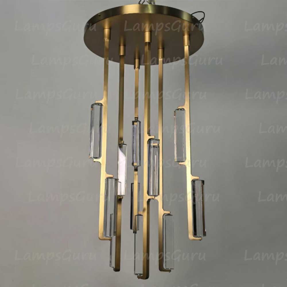 24 Inch Crystal Prism Cascading Chandelier - LG Audon