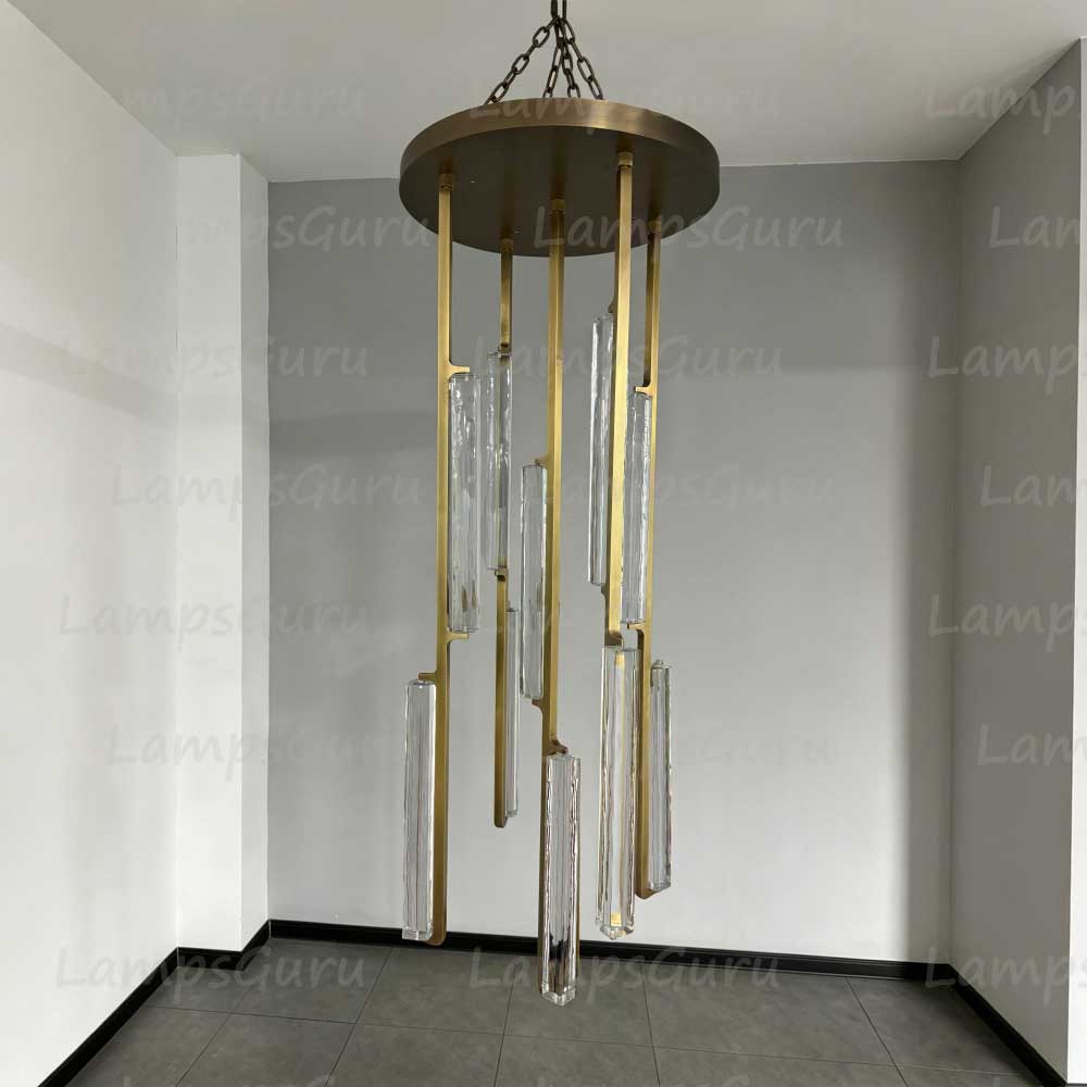 24 Inch Grand Crystal Prism Cascading Chandelier - LG Audon