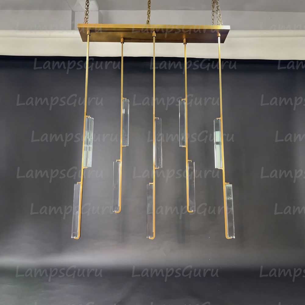 54 Inch Grand Crystal Prism Linear Chandelier - LG Audon
