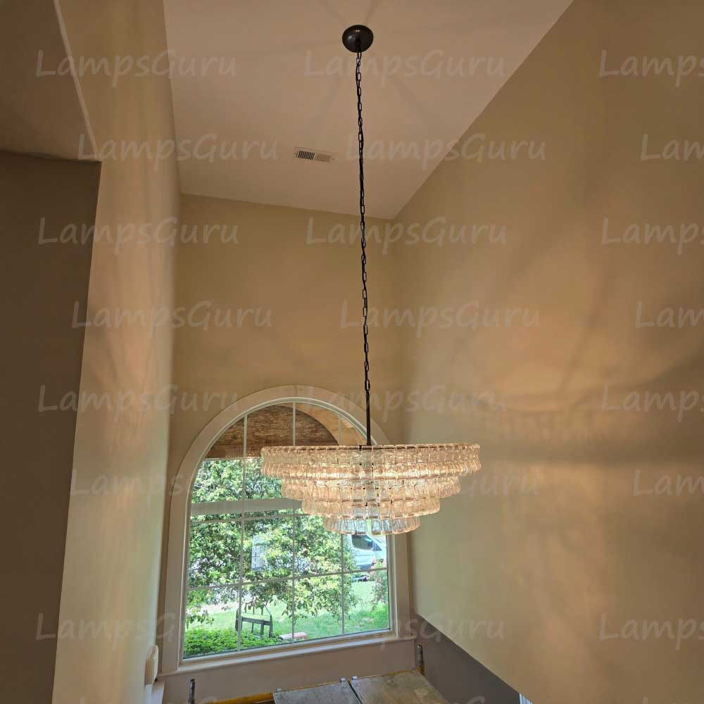 Ghiaccios Round Glass Chandelier 36" 48"