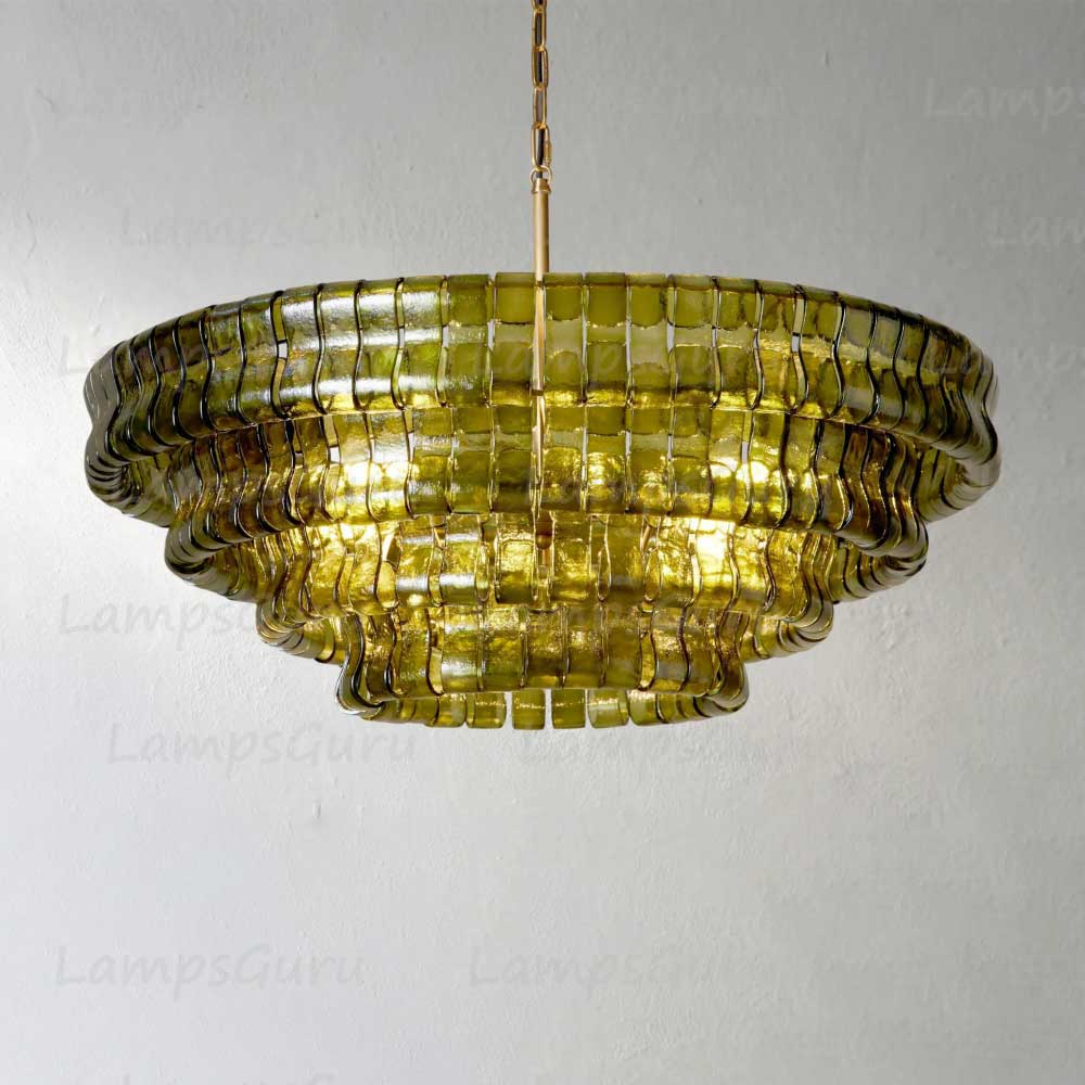 Ghiaccios Round Glass Chandelier 36" 48"