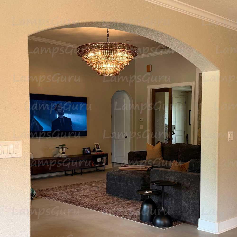 Ghiaccios Round Glass Chandelier 36" 48"