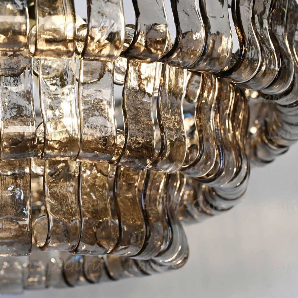 Ghiaccios Round Glass Chandelier 36" 48"