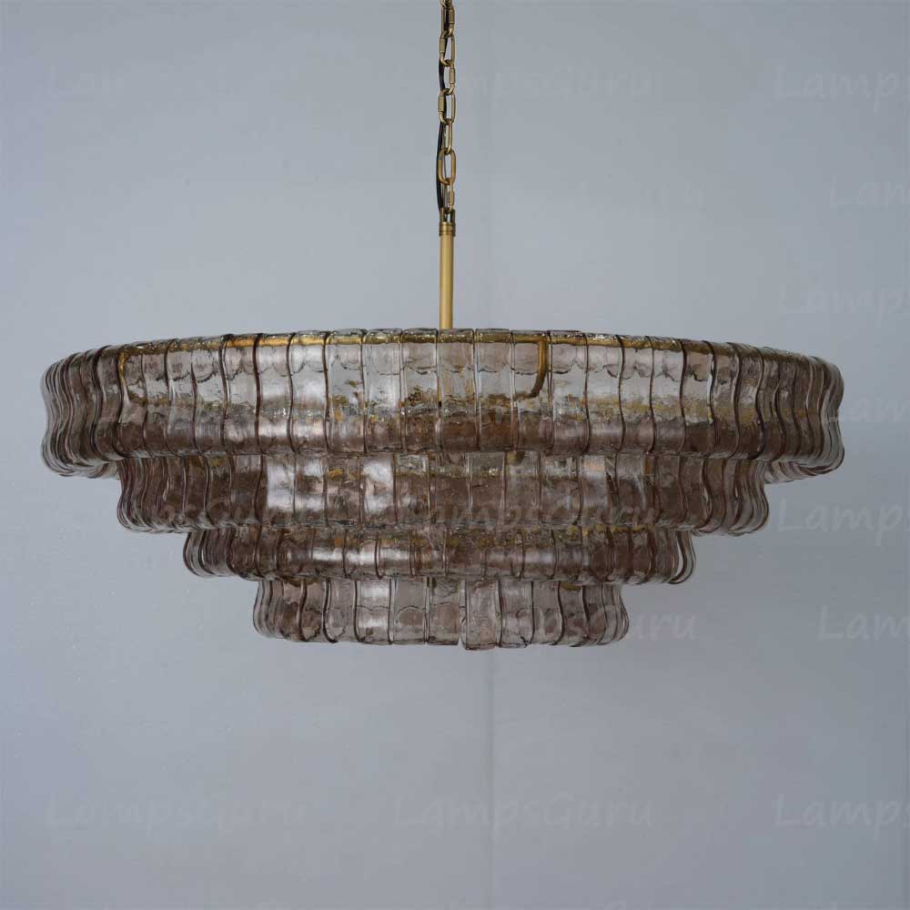 Ghiaccios Round Glass Chandelier 36" 48"